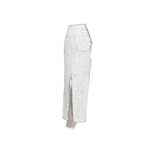 Rear Slit Midi Skirt