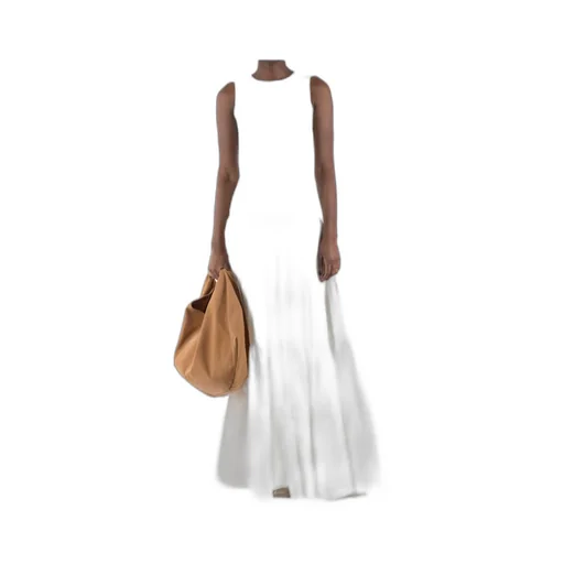 High Waist Midi Flounced Skirt