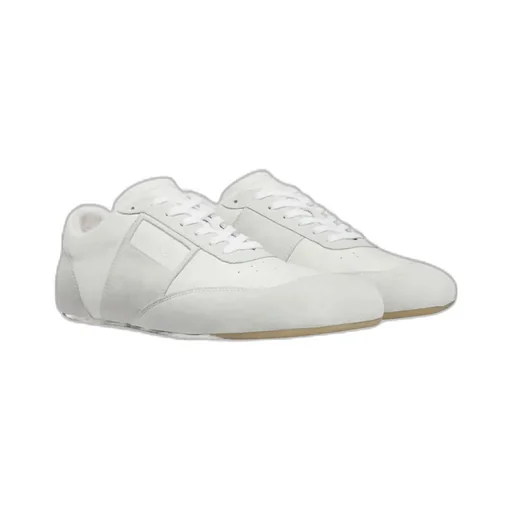 Numbers-Embossed Lace-Up Sneakers