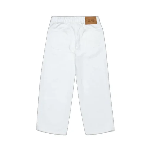 Logo Embroidered Elastic Waist Jeans