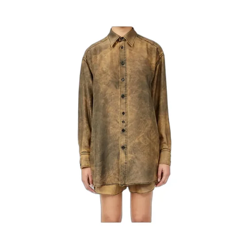 Cut-Out Detailed Tie-Dye Shirt