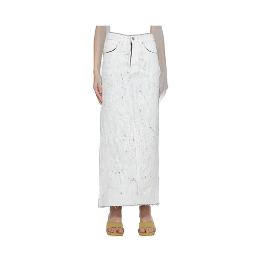 Rear Slit Midi Skirt