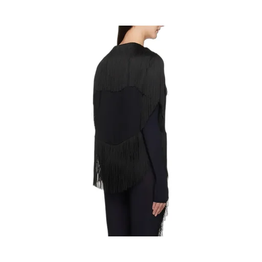 Boat Neck Fringed Top