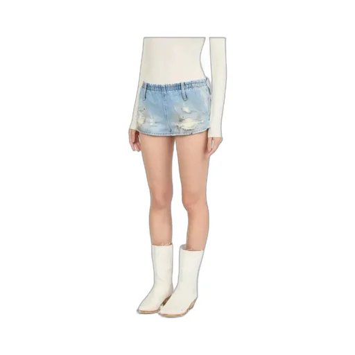 Distressed Denim Shorts