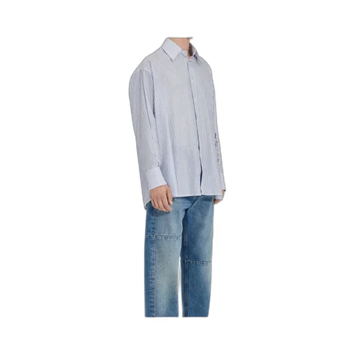 Logo Printed Striped Shirt