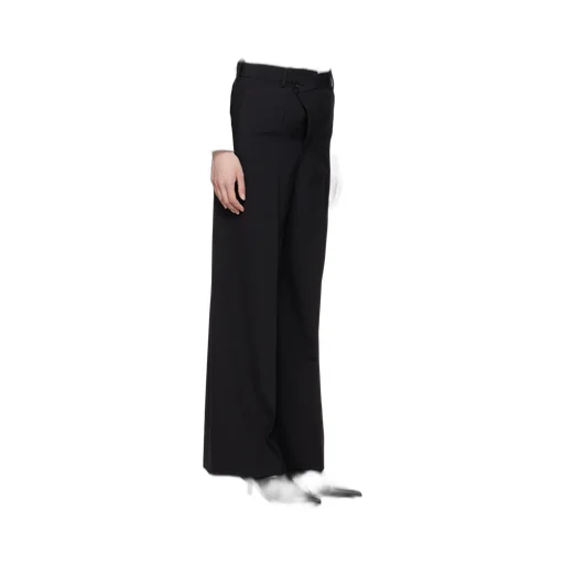 Off-Centre Wide-Leg Trousers