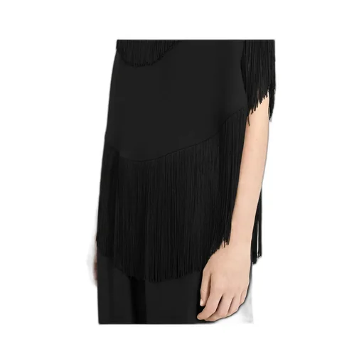 Boat Neck Fringed Top
