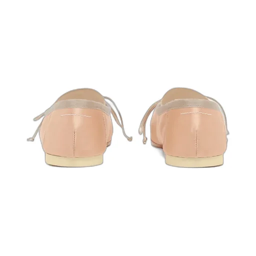 Anatomic Numbers-Motif Square-Toe Ballerina Shoes