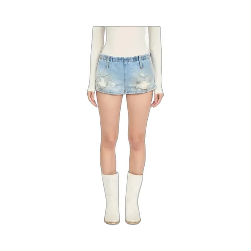 Distressed Denim Shorts