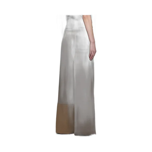 Numbers-Motif Wide-Leg Pants