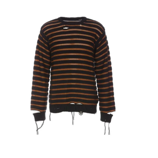 Striped Distressed Sweater