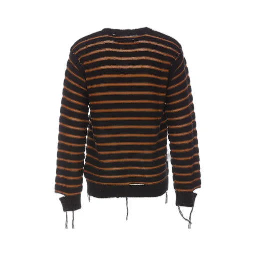 Striped Distressed Sweater