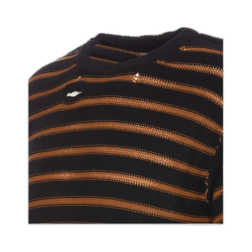 Striped Distressed Sweater