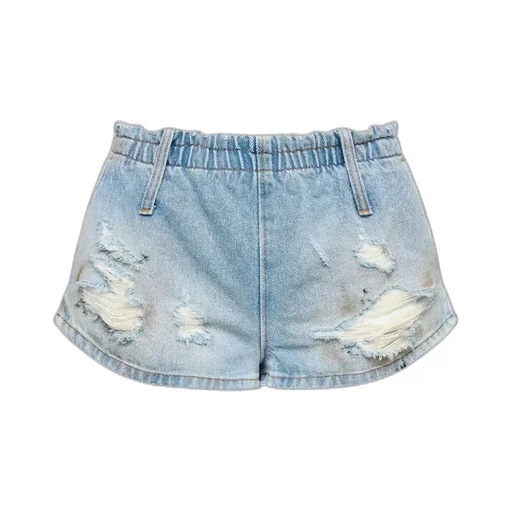 Distressed Denim Shorts
