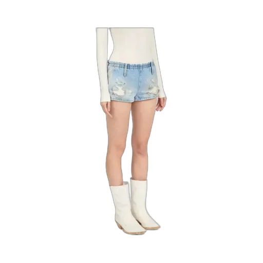 Distressed Denim Shorts