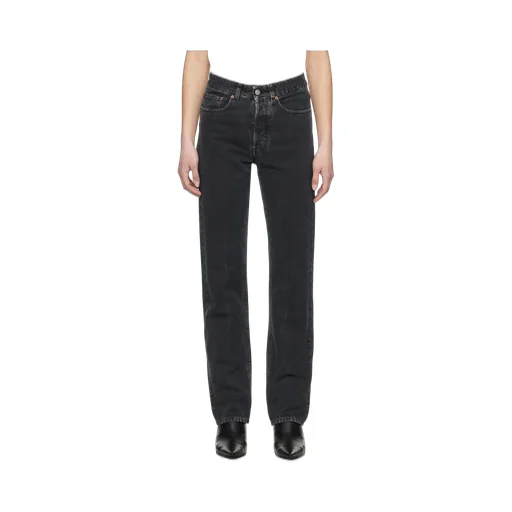 Straight-Leg Single-Stitch Logo Jeans