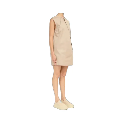 Pleat-Detail Cap Sleeved Dress