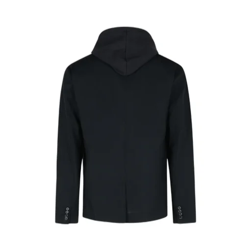 Numbers-Motif Drawstring Hoodie