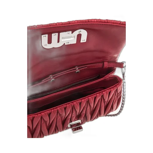 Matelassé Logo Pleated Shoulder Bag