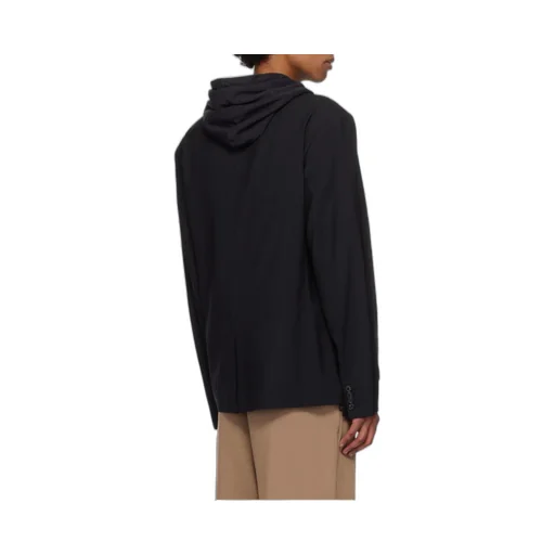 Numbers-Motif Drawstring Hoodie