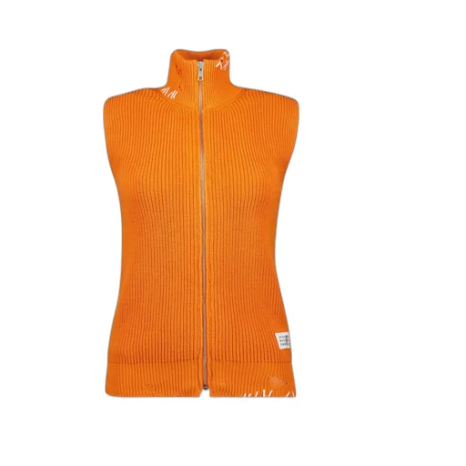 Logo Patch Distressed Vest