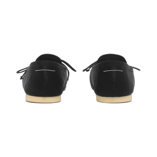 Anatomic Numbers-Motif Square-Toe Ballerina Shoes