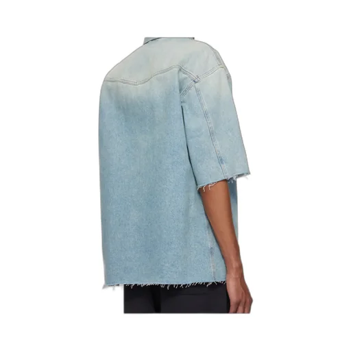 Short-Sleeved Denim Shirt