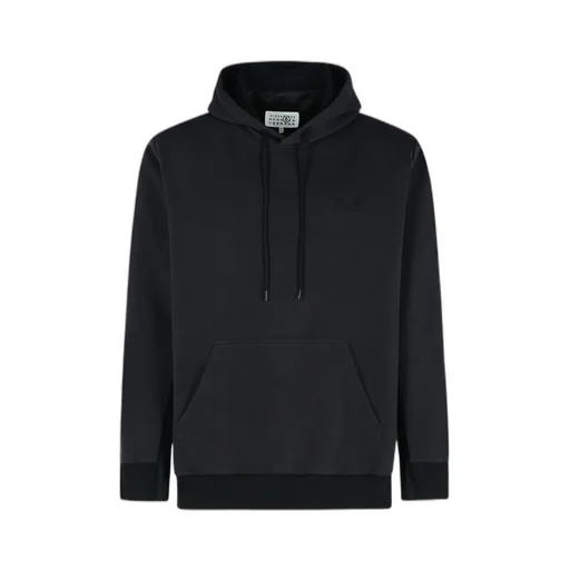 Numbers-Motif Drawstring Hoodie