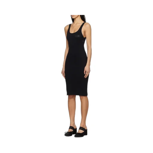 Ribbed Slit Dress
