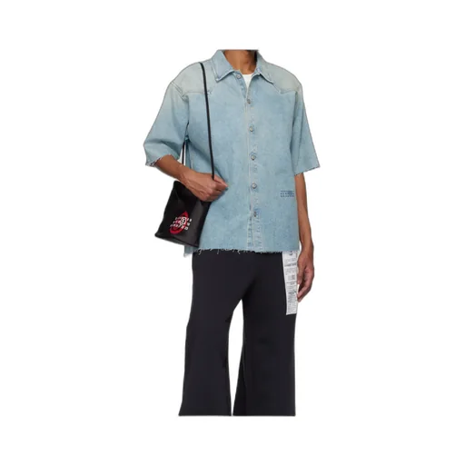 Short-Sleeved Denim Shirt