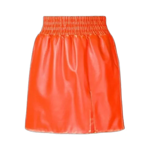 Leather Flared Mini Skirt