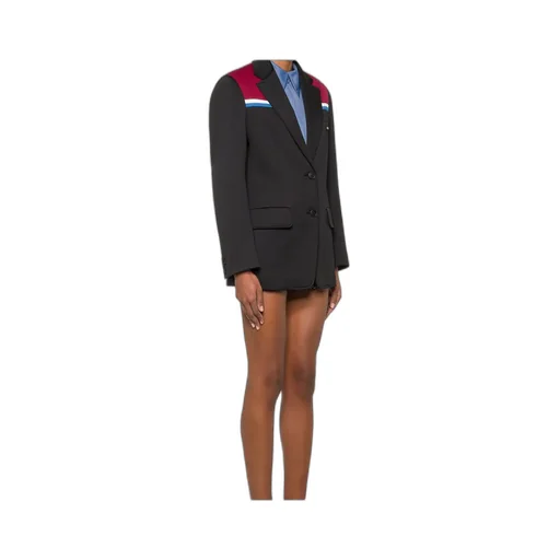 Colour-Block Single-Breasted Blazer