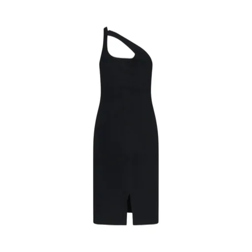 Ribbed Slit Dress