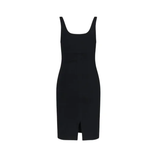 Ribbed Slit Dress
