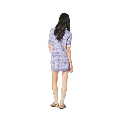 Logo-Intarsia Knitted Mini Dress