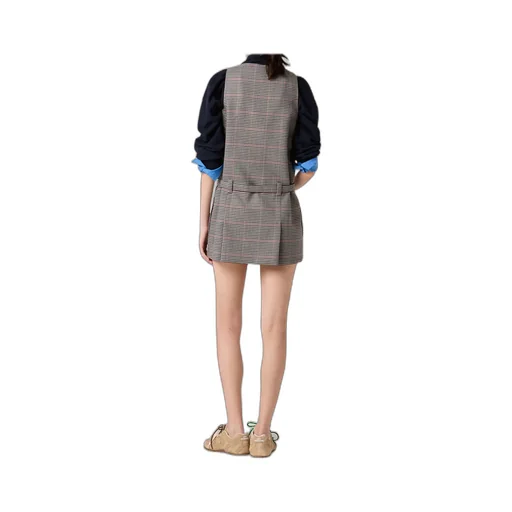 Checked Sleeveless Dress