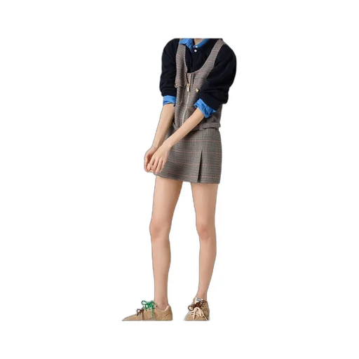 Checked Sleeveless Dress