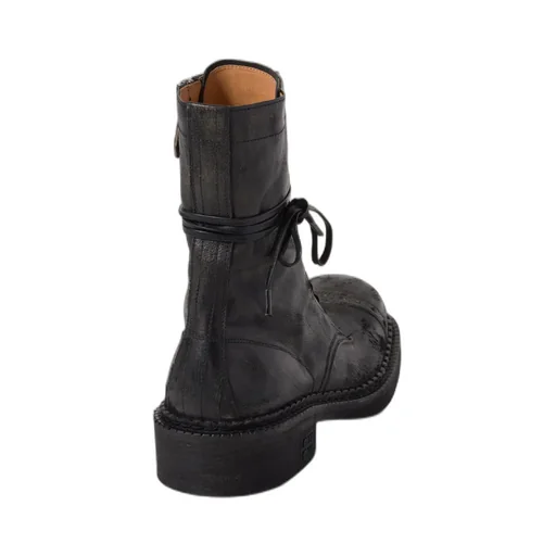 Logo-Embossed Lace-Up Boots