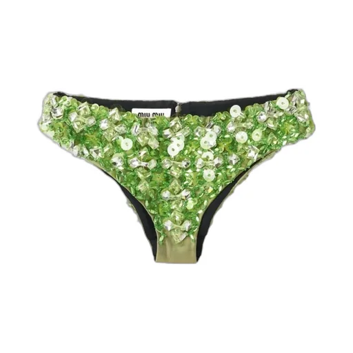 Embroidered Silk And Wool Panties