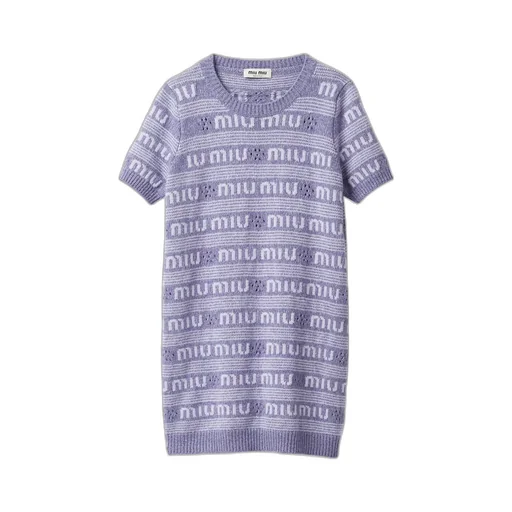 Logo-Intarsia Knitted Mini Dress