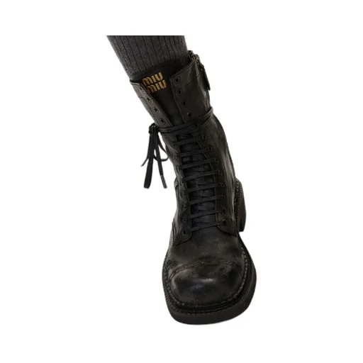 Logo-Embossed Lace-Up Boots