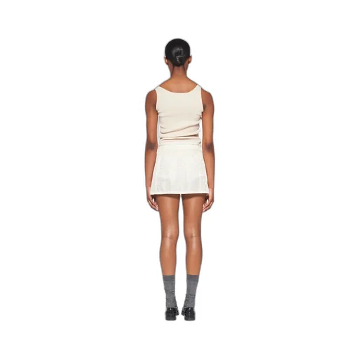 Elastic Waist Mini Skirt