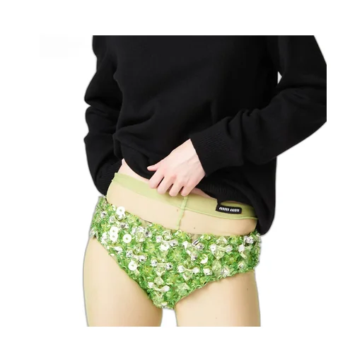 Embroidered Silk And Wool Panties