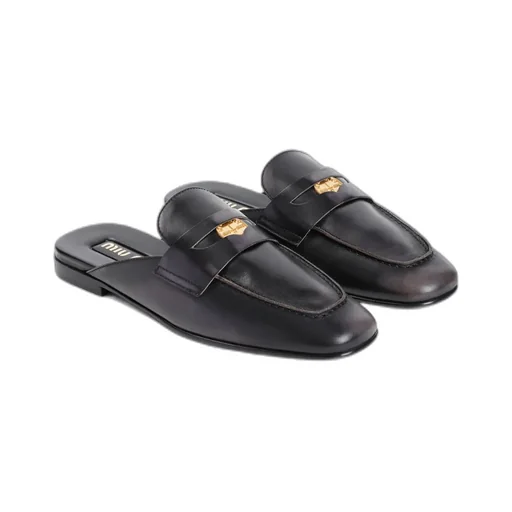 Bleached Leather Loafers