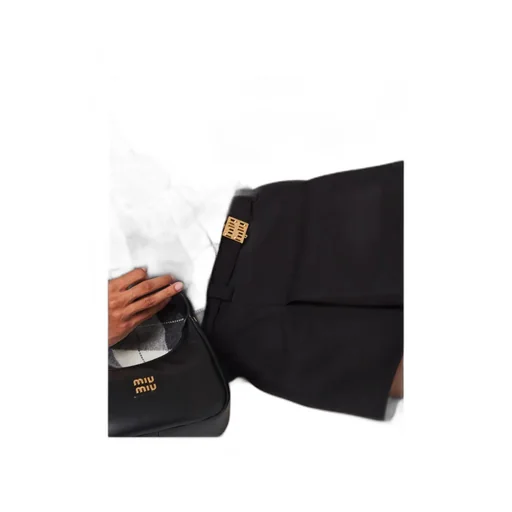 Logo-Plaque Low-Rise Mini Skirt