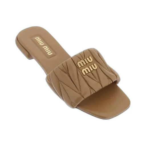 Matelassé Nappa Leather Slides