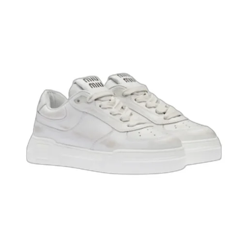 Bleached Leather Sneakers