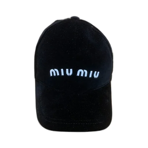 Logo Embroidered Velvet Baseball Hat