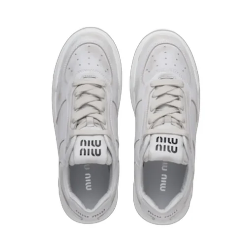 Bleached Leather Sneakers