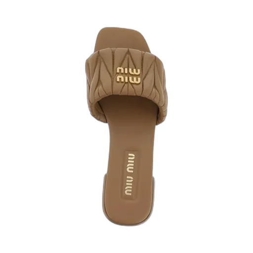 Matelassé Nappa Leather Slides
